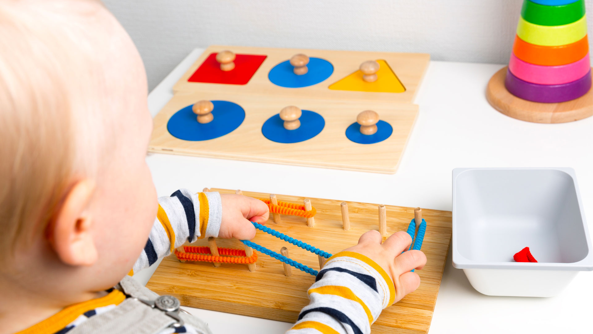 Montessori Jouets 6 en 1 pour bébé de 6 à 12 à 18 mois, jouets Montessori